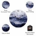 thumbnail image 5 of Wall Clock Navy Blue Mountain Clocks PVC Silent Non-Ticking Battery Operated Decorative Ombre Abstract Natural Round Clock for Home Living Room Kitchen Bedroom Office School Wall Decor 14 Inch, 5 of 9