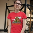 thumbnail image 3 of Tee Hunt California Bear Facepalm T-Shirt The Great California Exodus Women's T-Shirt Tee, Red, Large, 3 of 5