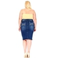 thumbnail image 5 of Jack David Q2005 Women's Plus Size Stretch Blue Denim Jeans Skirts, 5 of 7