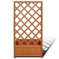 thumbnail image 3 of vidaXL 27.6 in x 11.8 in x 53.1 in Brown Wood Planter Boxes with Weather-Resistant 1 Count, 3 of 5