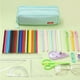thumbnail image 4 of Estuche grande para lápices con 3 compartimentos, bolsa para lápices de gran capacidad, bolsa para guardar artículos de papelería, 4 of 5