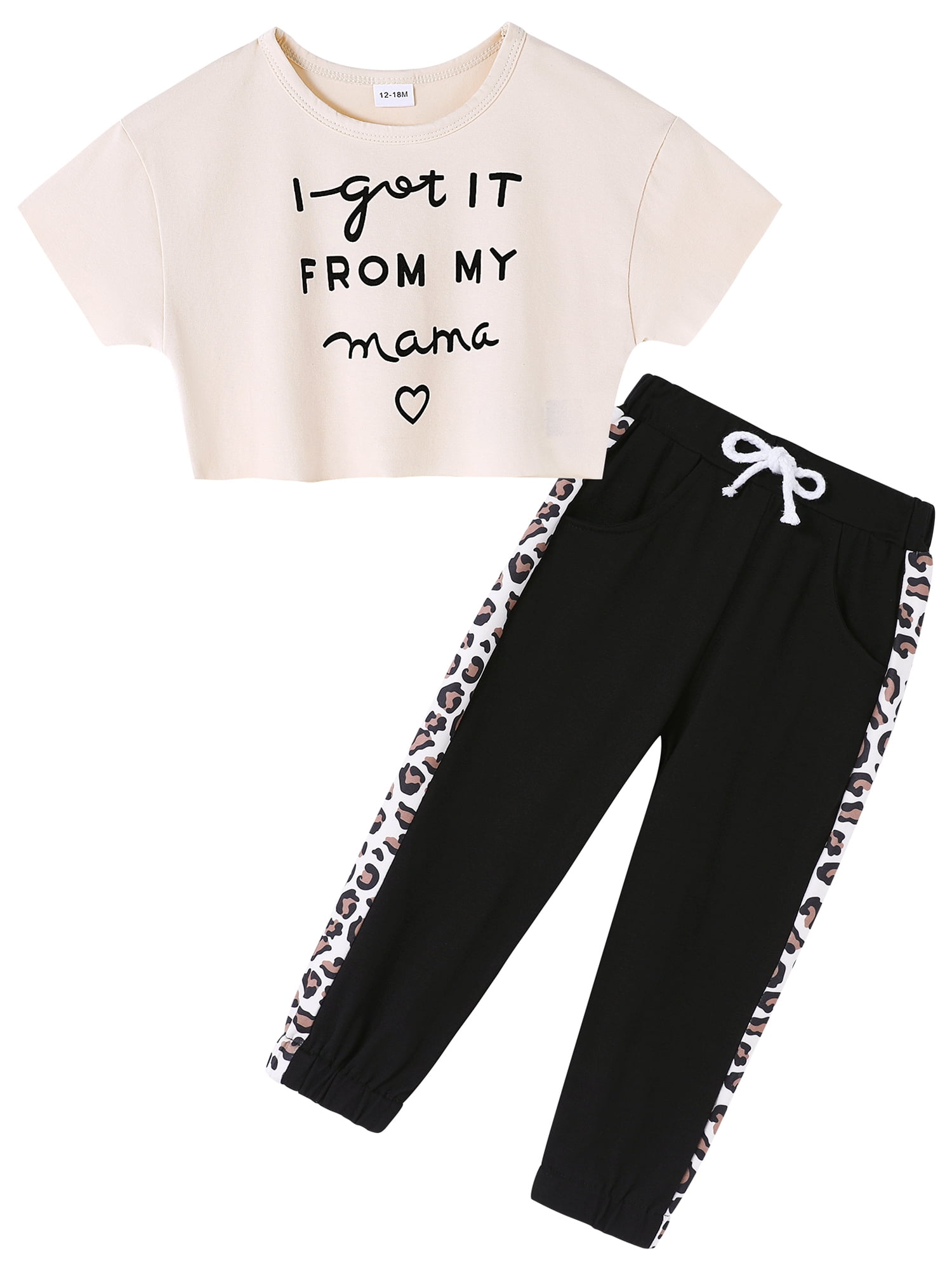 CARETOO Toddler Girl Clothes Baby Outfits Tie Dye Short Sleeve Shirt Long Pants 2PCS Clothing Set