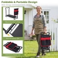 thumbnail image 4 of Black 2‑in‑1 Folding Garden Stool Kneeler with Built‑in Tool Pouch Heavy‑Duty 300 LBS Capacity Portable Gardening Seat with Comfort EVA Pad, 4 of 9