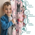 thumbnail image 3 of Blackout Kids Curtains,French Bulldog Dog Pattern with Flowers Childrens Insulated Curtains Set Of 2,Bedroom Essentials,Toddler Room Decor 42x54in(106x137cm), 3 of 4