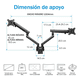 thumbnail image 2 of Soporte De Monitor Ajustable De Doble Brazo Con Bandeja lab.G, Negro, 2 of 5