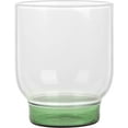 thumbnail image 6 of Elle Decor Set of 4 Water Drinking Glasses, 12 Oz Whiskey Tumblers, Clear with Green Base, 6 of 6