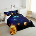 thumbnail image 2 of Outer Space Bedding Queen Solar System Comforter Set Blue Purple Galaxy Bedding Comforter Sets Universe Themed Duvet Insert for Teens Space Planet Starry Sky Print Quilt, 2 of 6