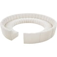 thumbnail image 3 of Meridian Furniture Infinity Cream Boucle Fabric 12pc. Modular Sectional, 3 of 11