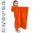thumbnail image 4 of Towel Hiturbo Kids - Forro polar de felpa con capucha (127 x 76 cm), color naranja, 4 of 7