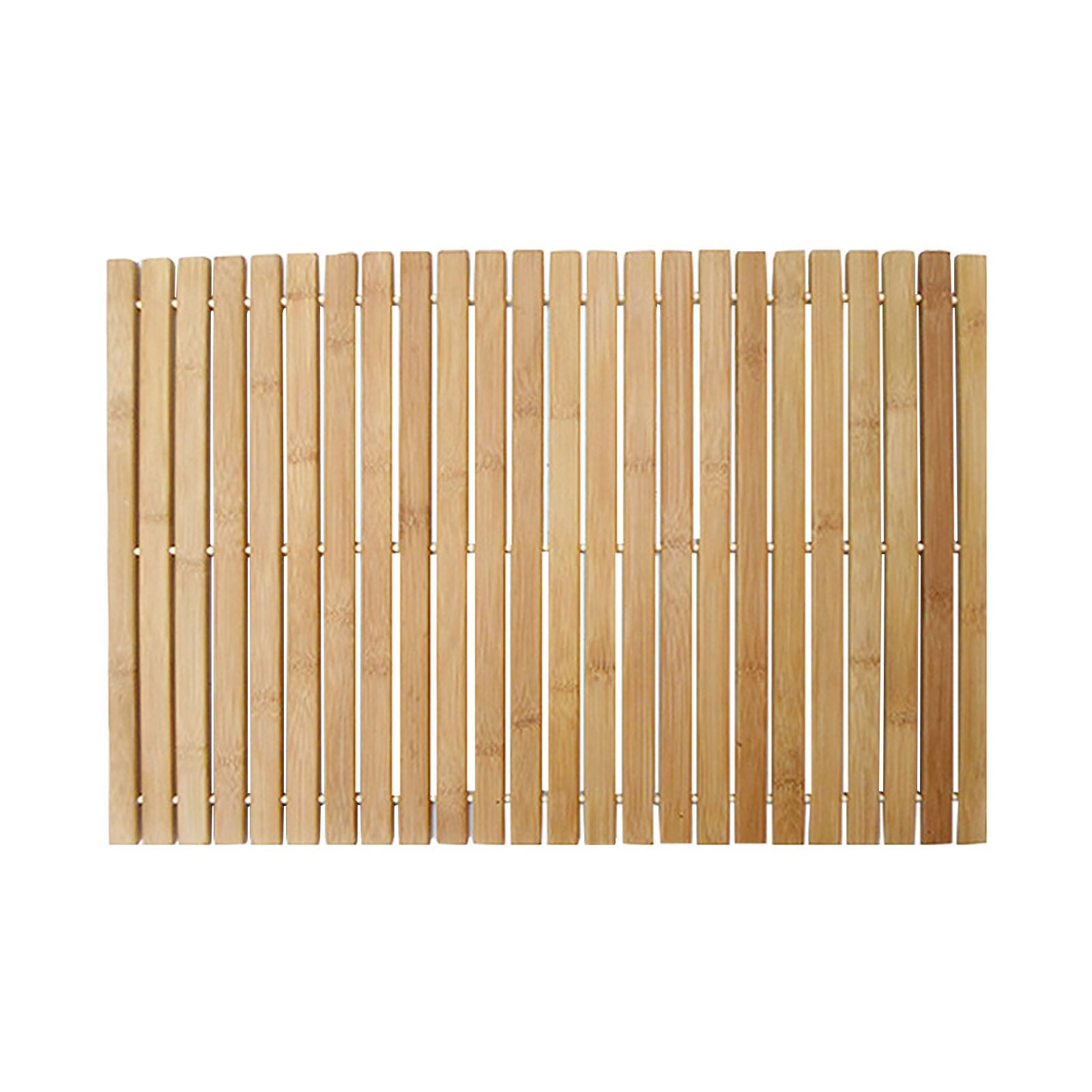 Bamboo Bath Mat Bathroom Rugs Floor Wood Shower Bathtub Waterproof Non Slip Accessories 16x24 Inch Easy to Clean, Natural Bamboo