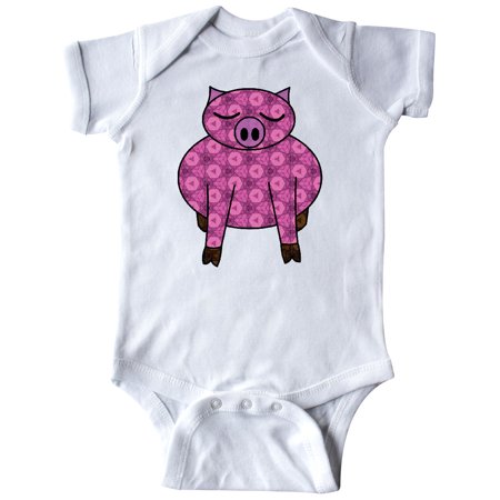 

Inktastic Patterned Pig Gift Baby Boy or Baby Girl Bodysuit