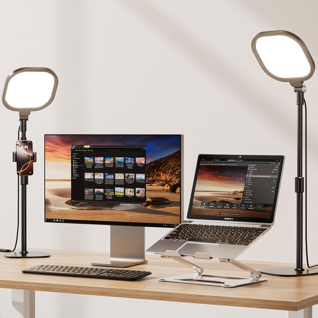Kit de iluminación para videoconferencias LiTones con soporte y soporte para teléfono