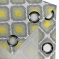 thumbnail image 4 of Ambesonne Ikat Grommet Curtain, Old Form Shapes Bundles, 50" x 108", Grey White Yellow, 4 of 6