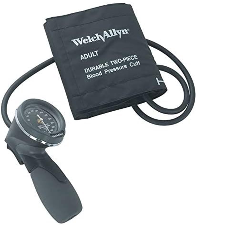 Welch-Allyn Aneroid Sphygmomanometer Unit DuraShock 1-Tube Pocket Aneriod Adult Size 11 Cuff- DS45-11