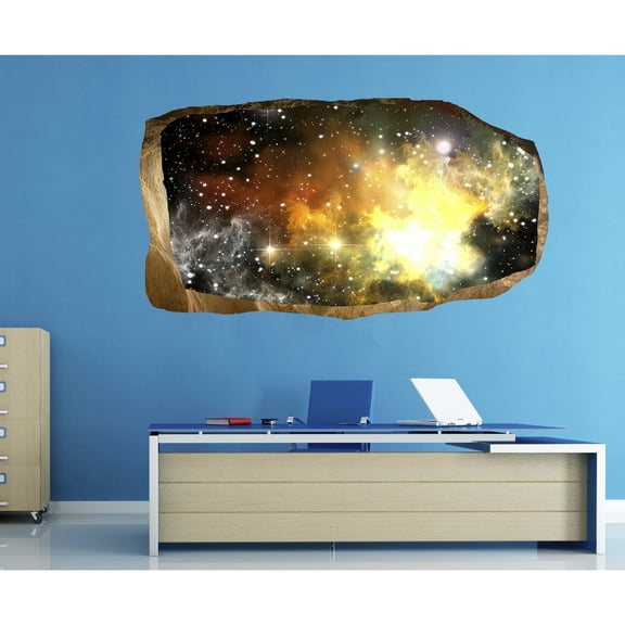 Startonight 3D Mural Wall Art Photo Decor Faraway Galaxy Amazing Dual View Surprise Wall Mural Wallpaper for Bedroom Space Wall Paper Art Gift Large 47.24 ‘’ By 86.61 ‘’