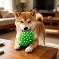 thumbnail image 5 of Cinvoph 2 Pack Dog Chew Toys, Hedgehog Latex Squeaky Ball, Durable Bite Resistant Puppy Teething Toys, Dental Cleaning Boredom Relief 2.5"x4", 5 of 7
