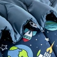 thumbnail image 6 of Sleep Zone Kids Bedding Comforter Set Full/Queen Size - Super Cute & Soft Kids Bedding 7 Pieces Set with Comforter, Sheet, Pillowcase & Sham (Rocket Galaxy), 6 of 7