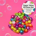 thumbnail image 7 of NOGIS 24 Pieces 16mm Ball Hair Ties, Bubble Ponytail Holders for Kids Girls Children Women Baby Toddlers, Twin Bead Colorful Elastic Hair Accessories, Cute Hair Bands with Balls, 7 of 7