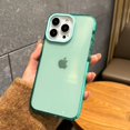 thumbnail image 3 of for iPhone 15 Pro Max Phone Case 6.7 inch, Aesthetic Trendy for Women Girls, Shockproof Transparent Soft TPU Green, 3 of 11