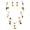 Yellow___wine, variant on Bocar 3-Layer Illusion line Long Necklace Earrings Set Ladies Green Beads (N0006-green)