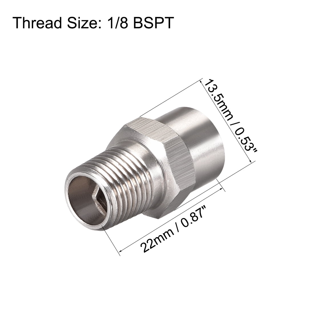 5pcs New Stainless steel spiral Cone spray nozzle  1/2" bspt 