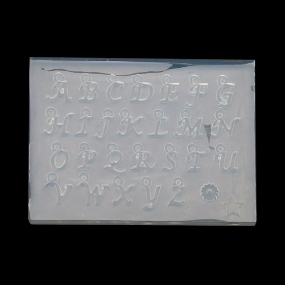 DIY 26 Small Size English Letters Mold Kit Pendant UV Resin Silicone Mold Jewelry Making Tools Nail Art Crafts