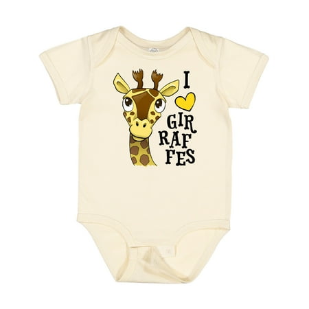 

Inktastic I Love Giraffes Gift Baby Boy or Baby Girl Bodysuit