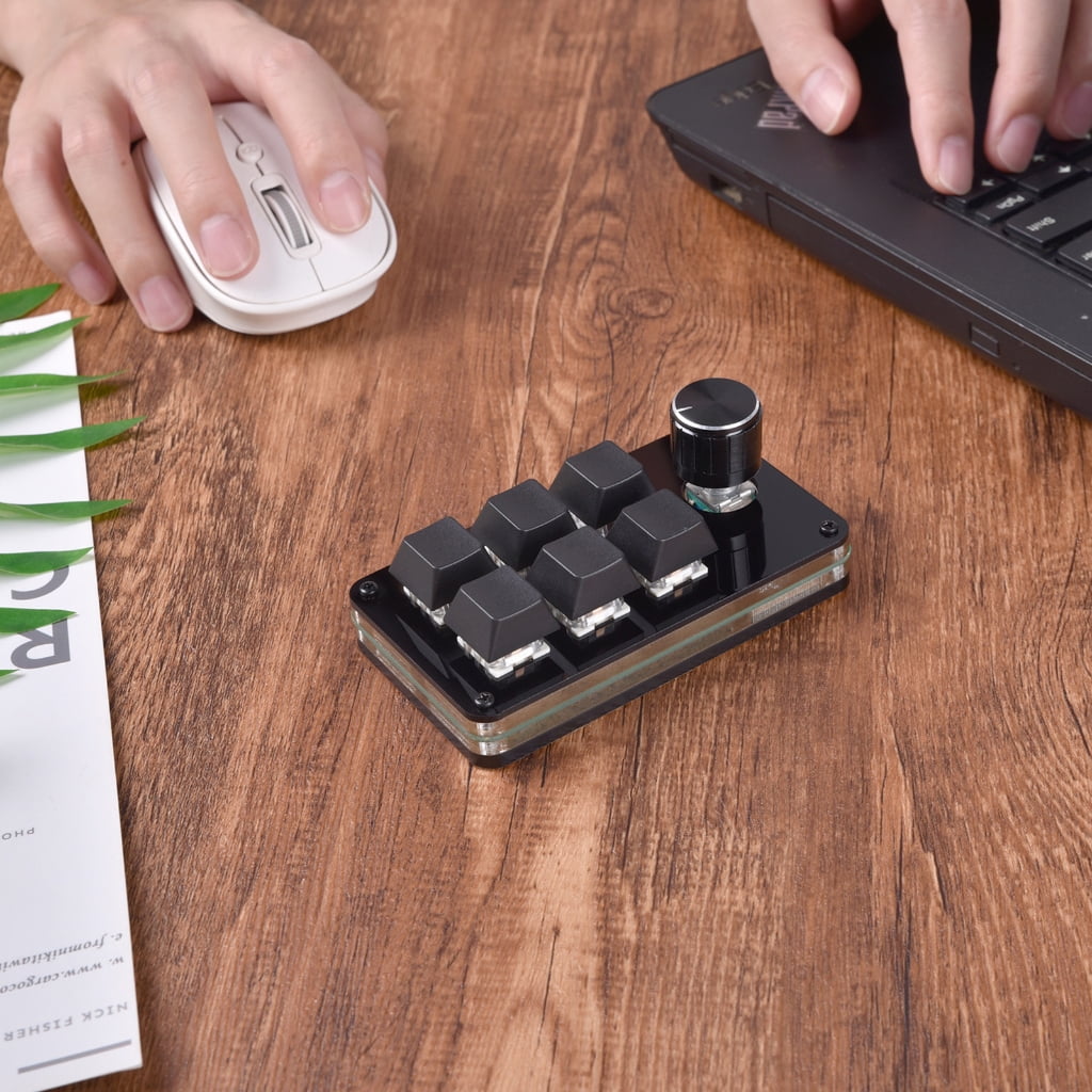6 Programmable Keyboard Mechanical Gaming Keyboard 1 Knob KeyPad Hot Swap Gaming Keyboard