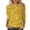 A-Yellow379, variant on Womens T-Shirts Knit Three Quarter Sleeve Crewneck Star Speckle Print Tee Spring Work Commute Fashion Ladies Tops