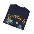 thumbnail image 4 of Palm Trees Sunshine Hammock Novelty Retirement Art Unisex Softstyle T-Shirt, 4 of 4