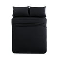 thumbnail image 2 of JML Full Sheet Set - Soft Brushed Microfiber Wrinkle, Fade, Stain Resistant - 4 Piece,Black, 2 of 5