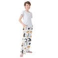 thumbnail image 3 of FORMRS Boys Pajama Pants with Pockets Size 6-8Y Kids Lounge Sleep Bottoms, White Halloween Pattern, 3 of 8
