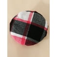 thumbnail image 4 of Infant Baby Girls Skirt Outfits Solid Color Ribbed Tops and Plaid Mini Skirt Hat Set, 4 of 8