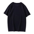 thumbnail image 2 of Palato Women's Plus Size Tops,Womens Tops Blouses Summer Tunic Tops Short Sleeve Solid Color Loose Round Neck Tees Shirts, 2 of 7