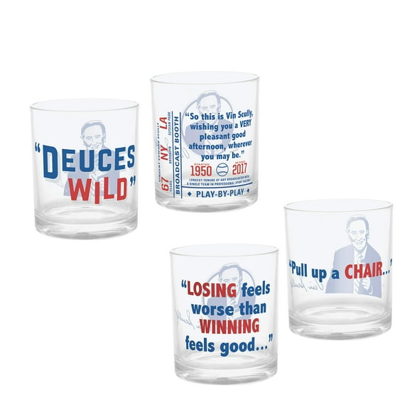 Set de vasos coleccionables Zak Designs Vin Scully de 400 ml (juego de 4)