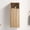 Oak + Particle Board+MDF+2, variant on Bathroom Floating Side Cabinet Wall Mounted Storage Unit Rough Oak Textured Finish