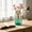 B, variant on Partheme 7x4x4in Colored Glass Vase with Ribbon Decor, Stylish Clear Geometric Flower Vase for Hydroponic Plants Dried Flowers, Home Table Living Room, B