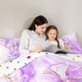 thumbnail image 4 of Manfei Purple Bow Twin Comforter Sets,Girls Personalized Letter A Bedding Set,Polkadot Reversible,2pcs,1 Comforter and 1 Pillowcase, 4 of 7