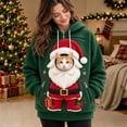 thumbnail image 2 of Aihuaihua Christmas Pet Pouch Hoodie, Cat Pouch Hoodie Unisex Christmas Sweatshirt Oversized Dog Cat Holder Carrier Front Large Pouch Pullover Top Christmas Gift for Women Men, 2 of 5