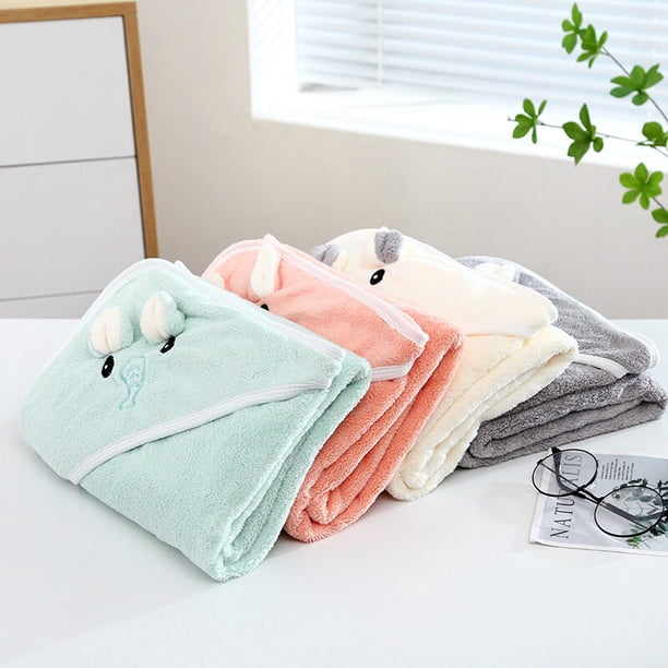 Toalla de bebé con capucha de dibujos animados Toalla de baño de bebé ultra suave con
