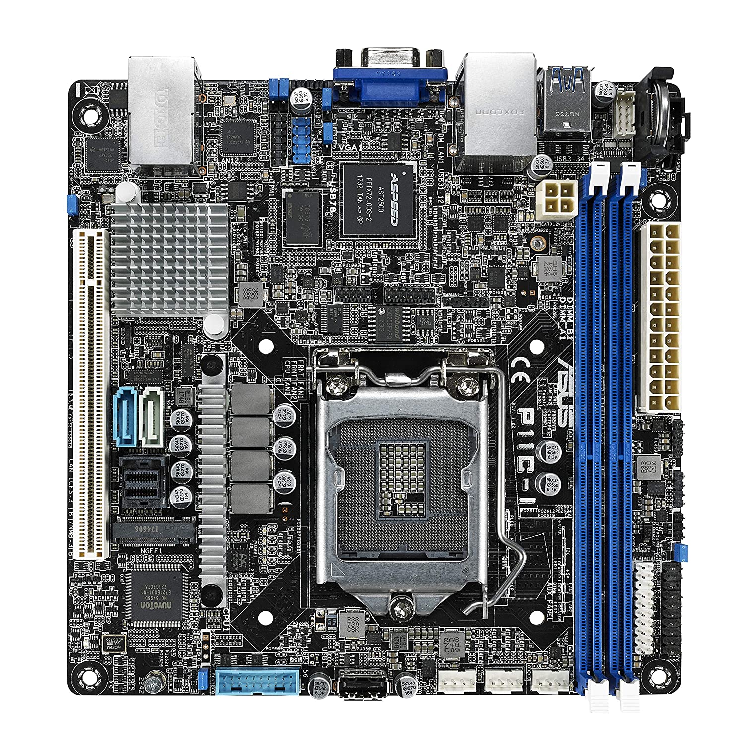 ASUS LGA1151 DDR4 EEC/NonECC UDIMM MiniSAS HD M.2 C242 Server