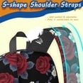 thumbnail image 5 of Pioneer Flower Floral Print Pattern 17" School Backpacks for Teens,Waterproof Oxford Fabric,S-Shape Padded Straps for School,Travel,Hiking,Camping, 5 of 5
