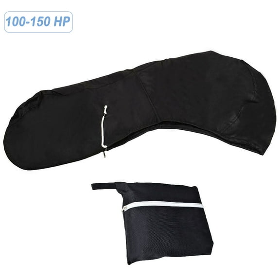 Boat Motor Covers, Outboard Motor Cover with 600D Heavy-Duty Oxford Fabric Extra PVC Coating, Waterproof Outboard Engine Covers Fit for Motor 100-150 HP