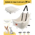 thumbnail image 2 of Asiento de coche Wooaidagg para perro de tamaño mediano, color beige, 2 of 5