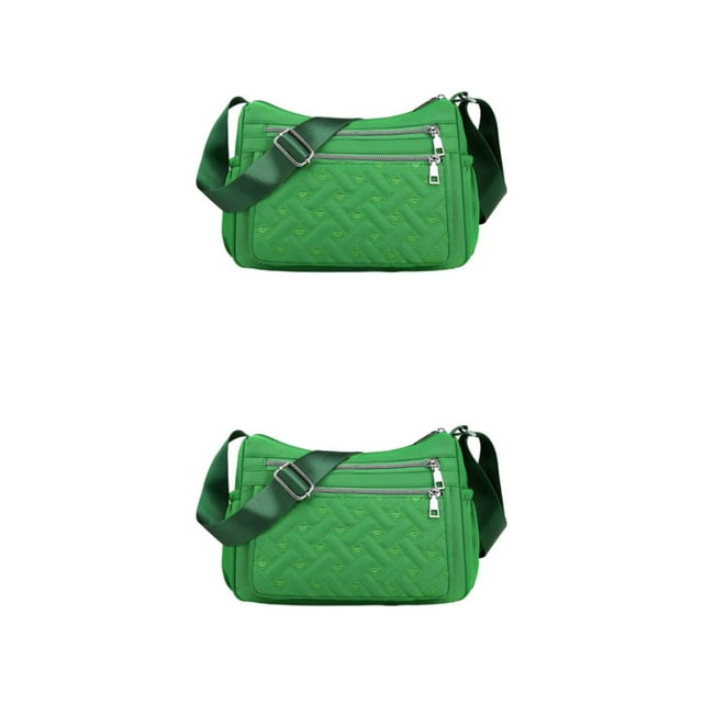 Guardoinrt Multipurpose Premium Crossbody Bag With Large Capacity Polyester Messenger Bag Multiple Occations Gift Premiun green 2Set