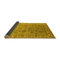 thumbnail image 2 of Ahgly Company Indoor Square Oriental Yellow Industrial Area Rugs, 3' Square, 2 of 4