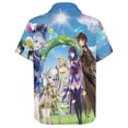 thumbnail image 6 of Genshin Impact Casual Short Sleeve Shirt Lapel Collar Shirt Summer Beach Shirt 6XL, 6 of 8