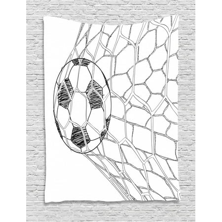 Soccer Tapestry Ball In Net Goaly Position Sports - Living Room Bedroom Competition Soccer Tapestry Ball In Net Goaly Position Sports - Living Room Bedroom Competition
