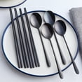 thumbnail image 5 of Chopsticks Spoon Set, 4 Color Reusable Metal Stainless Steel Korean Chopstix Spoon Set Christmas Gift, 5 of 5