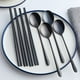 thumbnail image 5 of Juego de cucharas y palillos, juego de cucharas Chopstix coreanas de acero inoxidable de Metal reutilizable de 4 colores, regalo de Navidad, 5 of 5